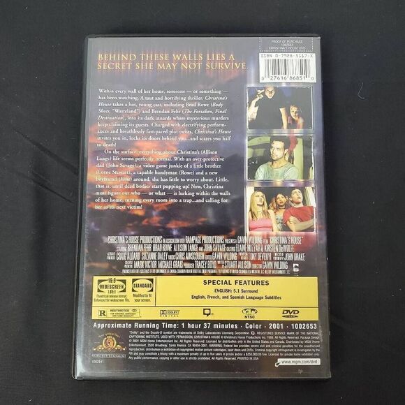 Christina's House 2000 Film Movie DVD - Picture 3 of 3
